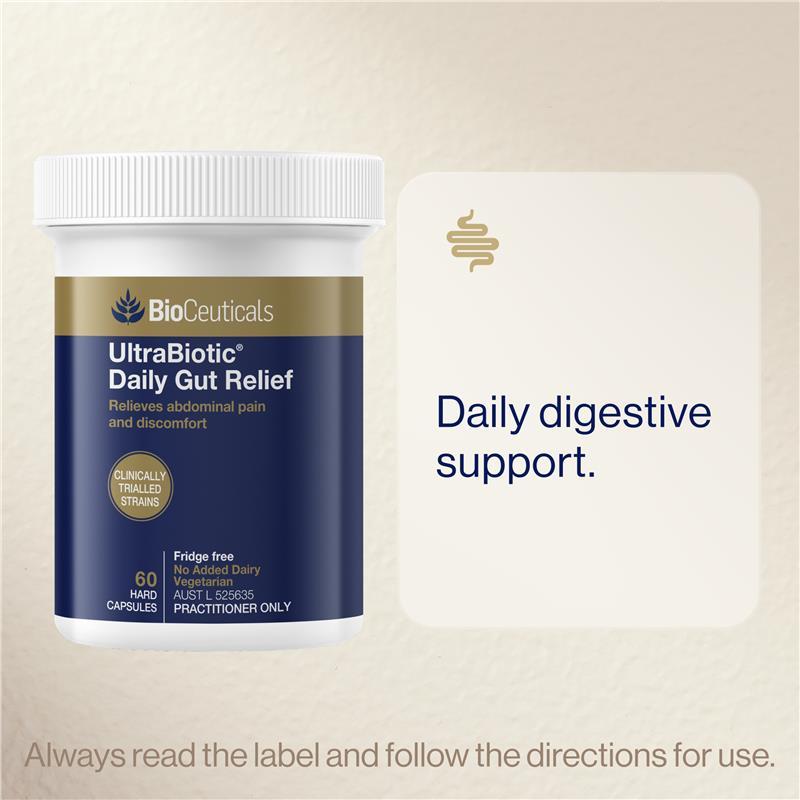 BioCeuticals UltraBiotic Daily Gut Relief 60 Hard Capsules