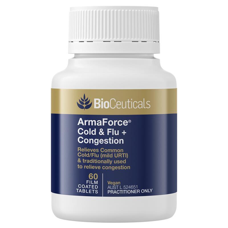 BioCeuticals ArmaForce Cold & Flu + Congestion 60 Tablets