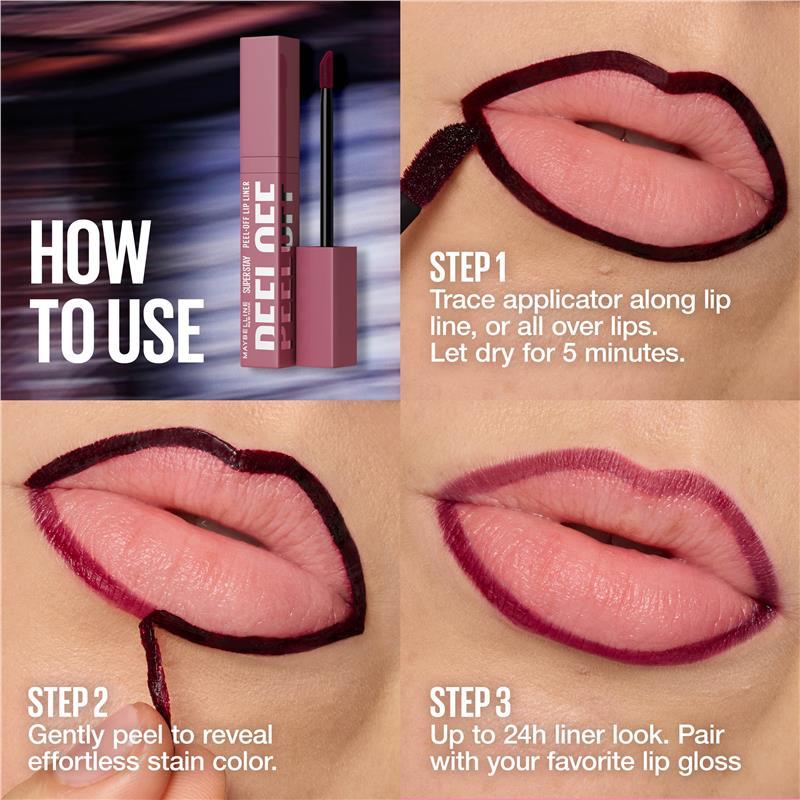 MAYBELLINE PEEL OFF LINER LIPL SUNSET 004