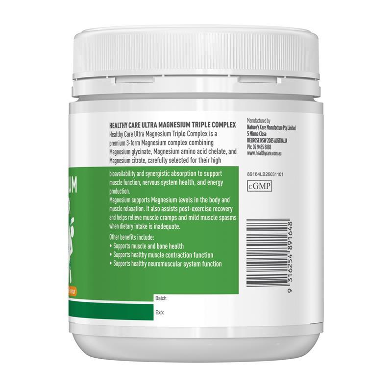 Healthy Care Ultra Magnesium Triple Complex 300g Powder