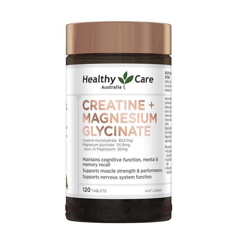 Healthy Care Creatine + Magnesium Glycinate 120 Tablets
