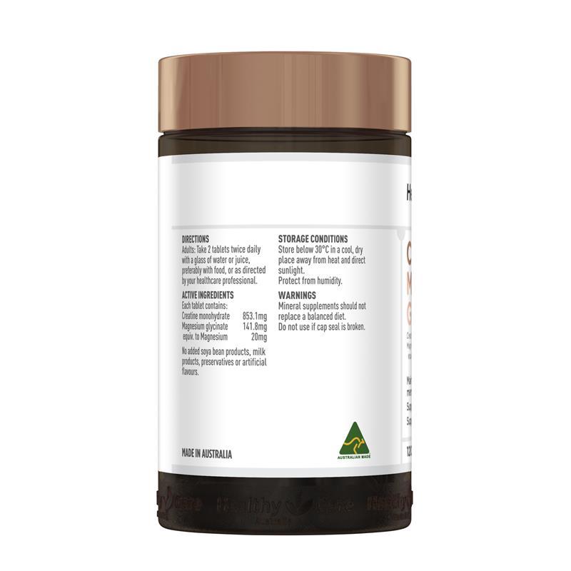 Healthy Care Creatine + Magnesium Glycinate 120 Tablets