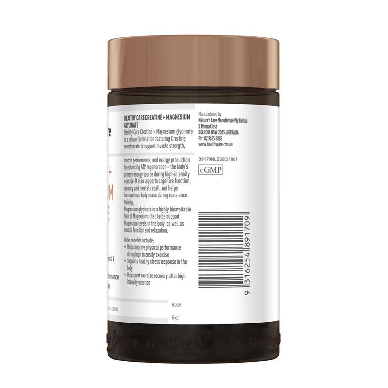 Healthy Care Creatine + Magnesium Glycinate 120 Tablets