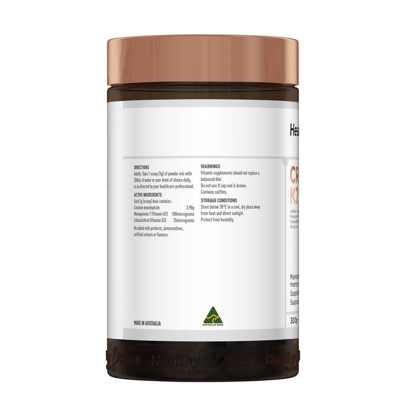 Healthy Care Creatine + K2 + D3 300g Powder