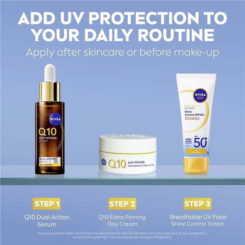NIVEA Sun UV Face Shine Control SPF50+ Medium Tinted 40ml