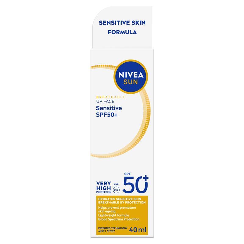 NIVEA Sun UV Face Sensitive SPF50+ 40ml