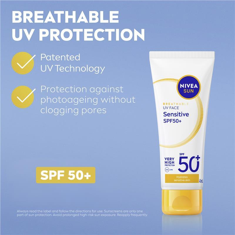 NIVEA Sun UV Face Sensitive SPF50+ 40ml