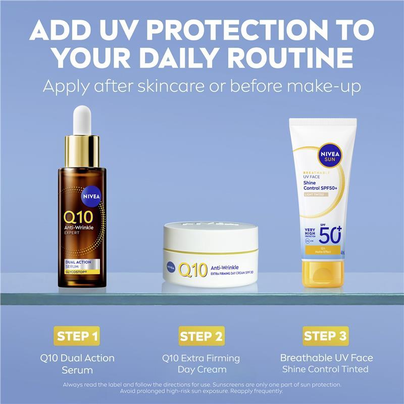NIVEA Sun UV Face Shine Control SPF50+ Light Tinted 40ml