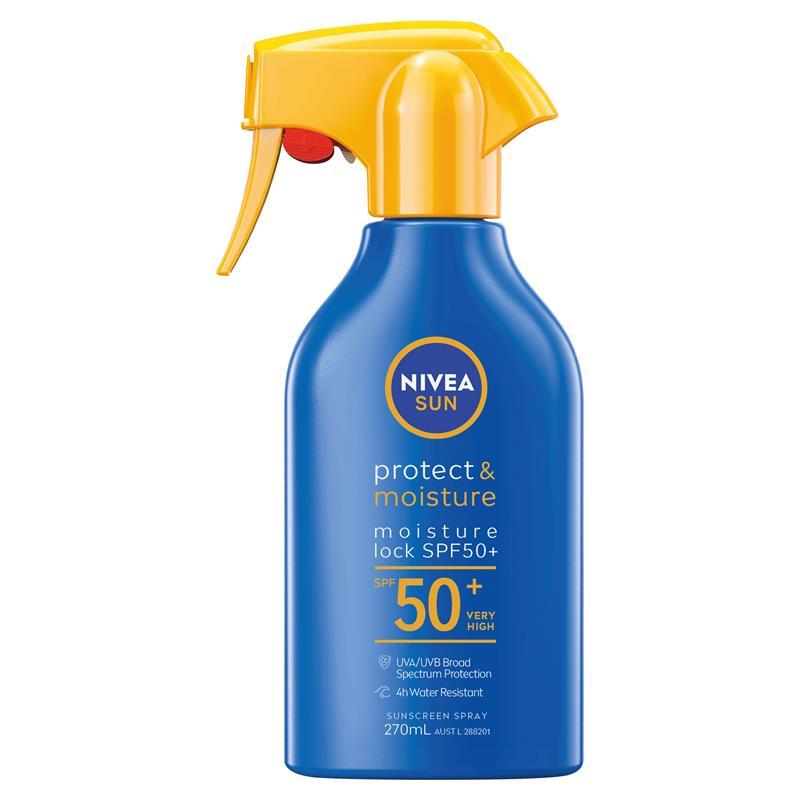 NIVEA Sun Protect & Moisture Trigger Spray SPF50+ 270ml
