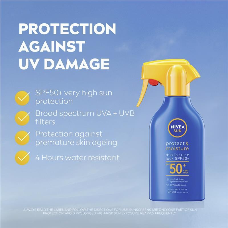 NIVEA Sun Protect & Moisture Trigger Spray SPF50+ 270ml