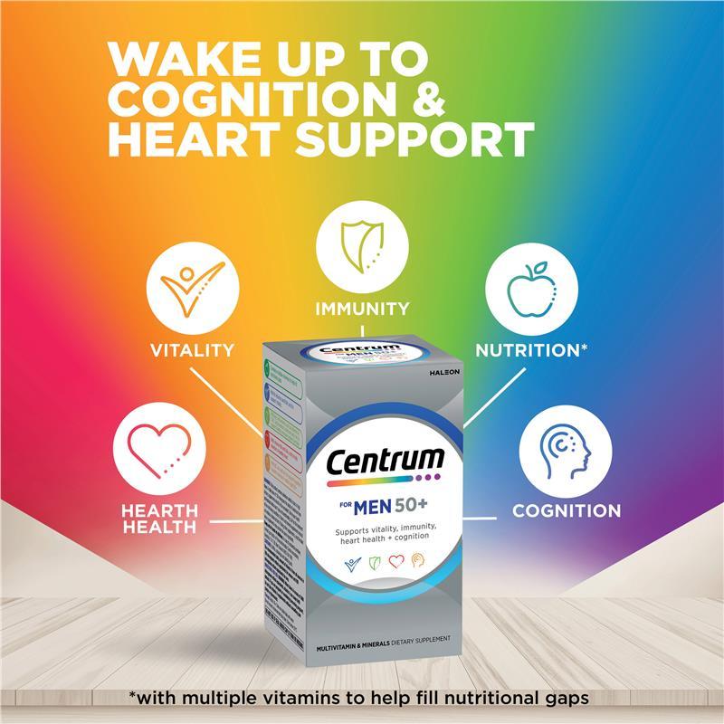 Centrum Multivitamin For Men 50+ 120 Tablets Exclusive Size