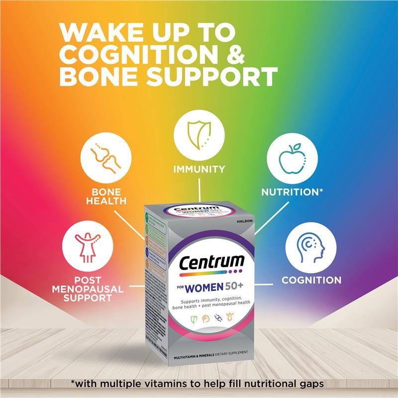 Centrum Multivitamin For Women 50+ 120 Tablets Exclusive Size