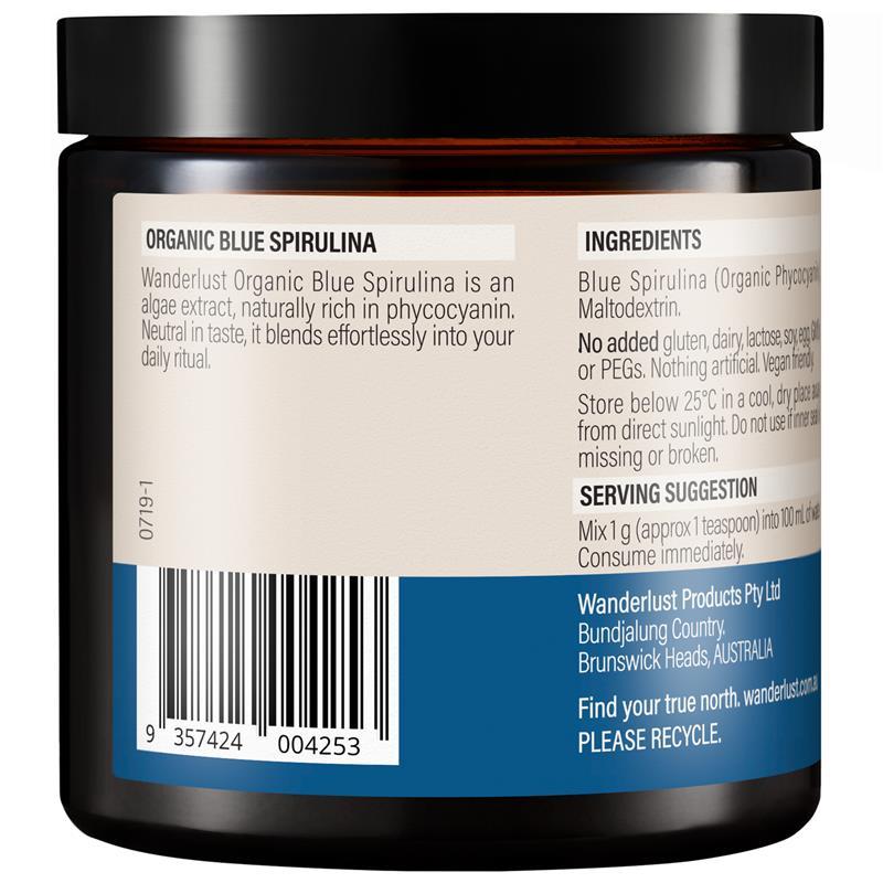 Wanderlust Organic Blue Spirulina 20g Powder