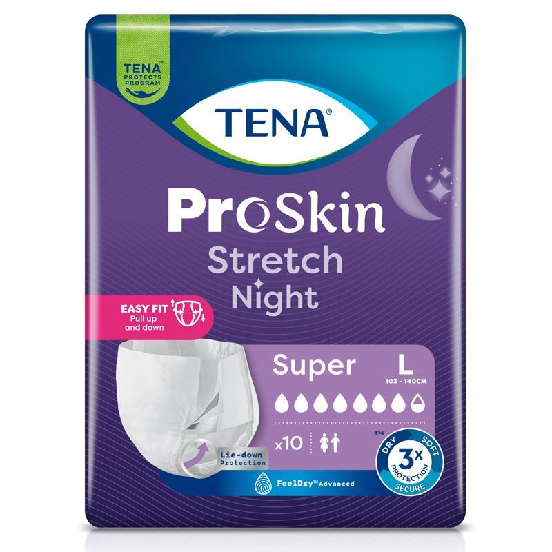 Tena Pants Stretch Night Super Large 10 Pack