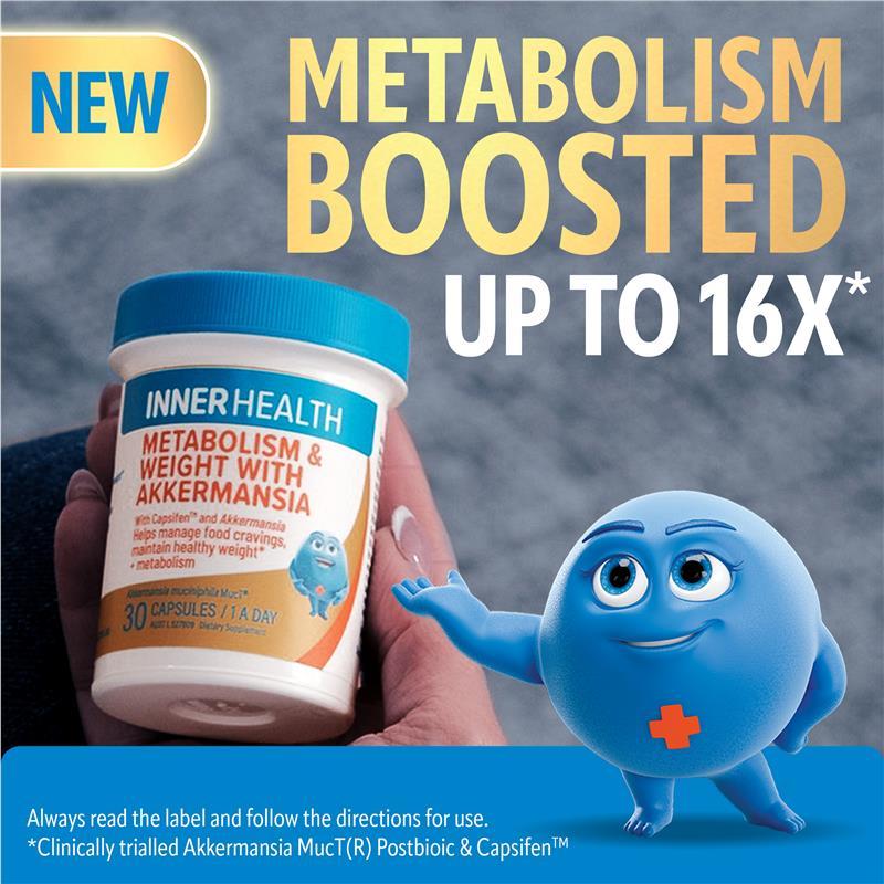 Inner Health Metabolism & Weight With Akkermansia 30 Capsules