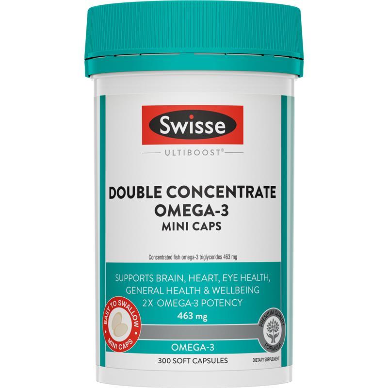 Swisse Ultiboost Double Concentrate Omega-3 Mini 300 Capsules