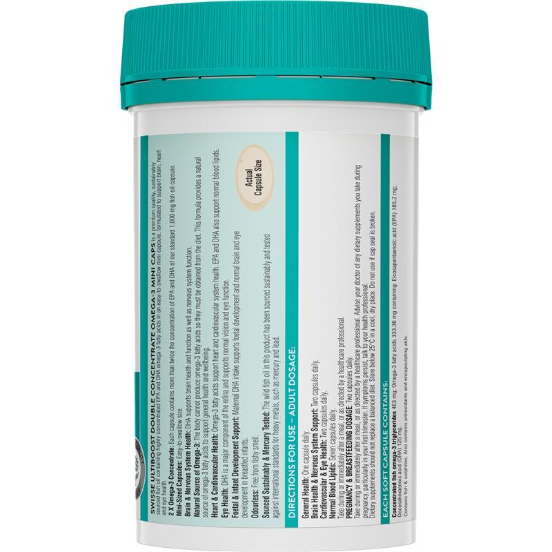 Swisse Ultiboost Double Concentrate Omega-3 Mini 300 Capsules