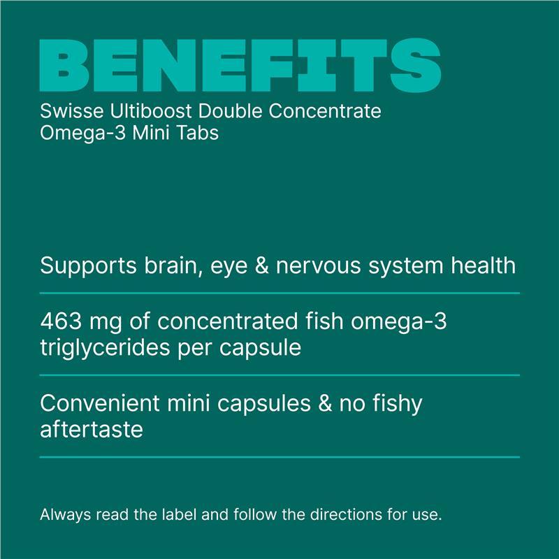 Swisse Ultiboost Double Concentrate Omega-3 Mini 300 Capsules