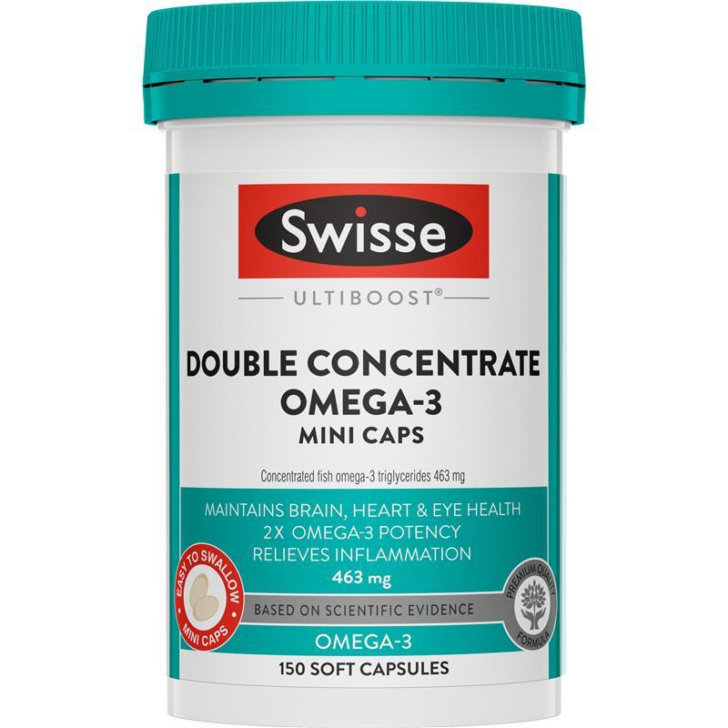 Swisse Ultiboost Double Concentrate Omega-3 Mini 150 Capsules