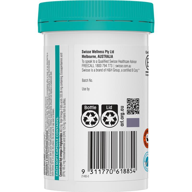Swisse Ultiboost Double Concentrate Omega-3 Mini 150 Capsules