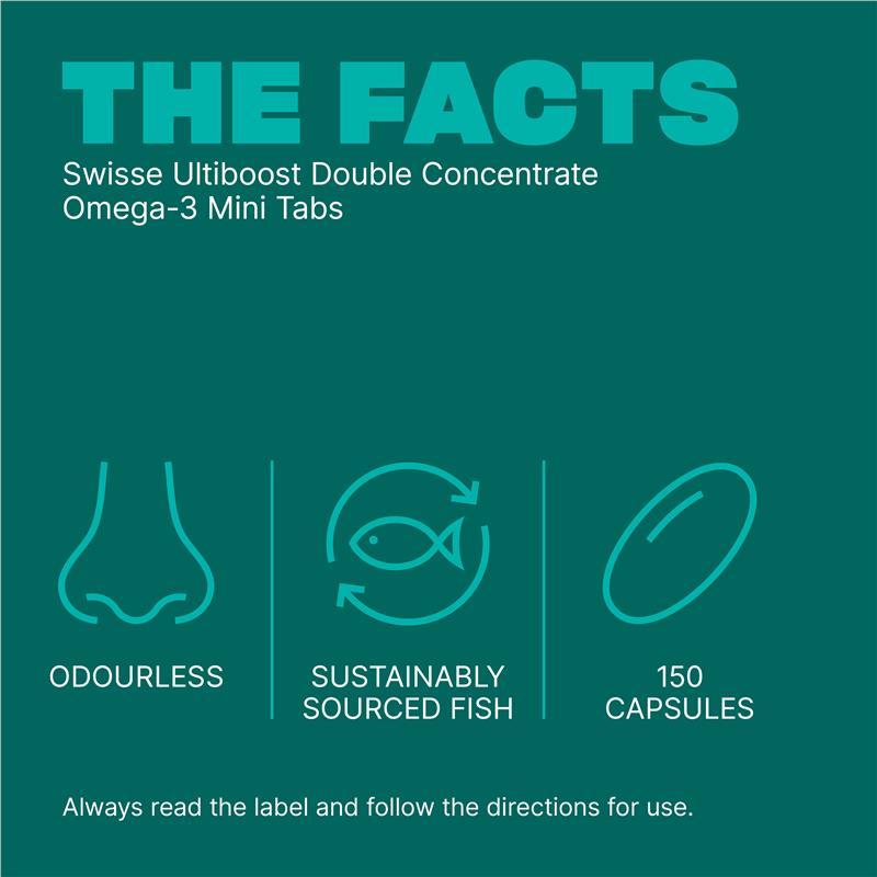 Swisse Ultiboost Double Concentrate Omega-3 Mini 150 Capsules