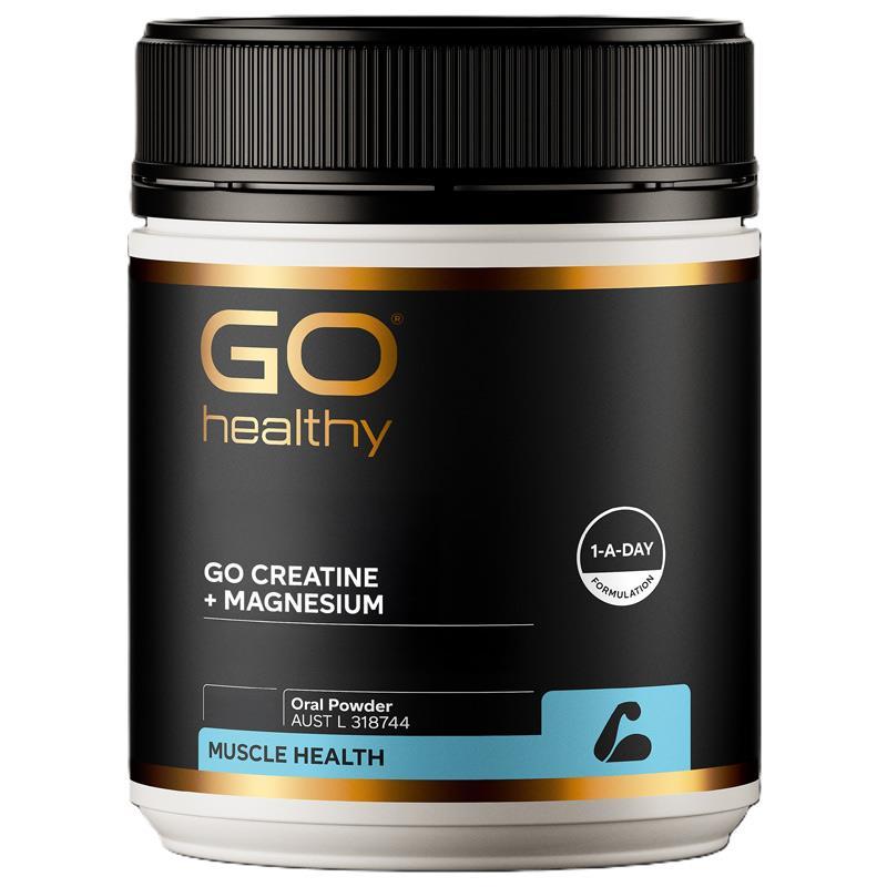 GO Healthy Creatine + Magnesium Glycinate 450g Powder