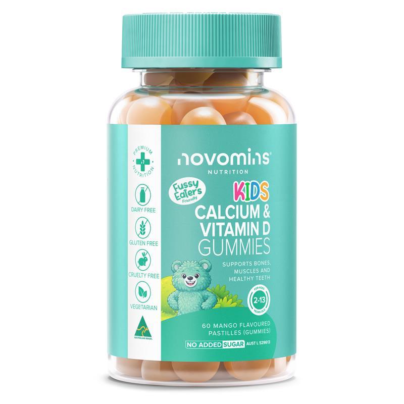 Novomins Kids Calcium & Vitamin D 60 Gummies