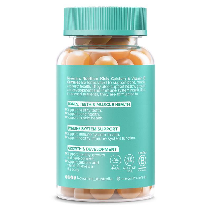 Novomins Kids Calcium & Vitamin D 60 Gummies
