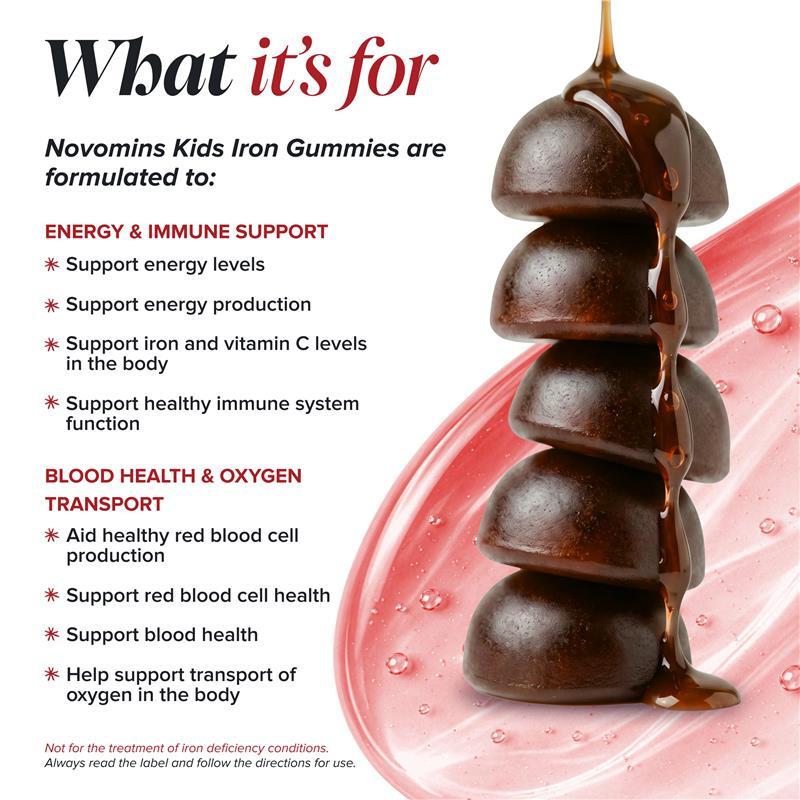 Novomins Kids Iron 60 Gummies