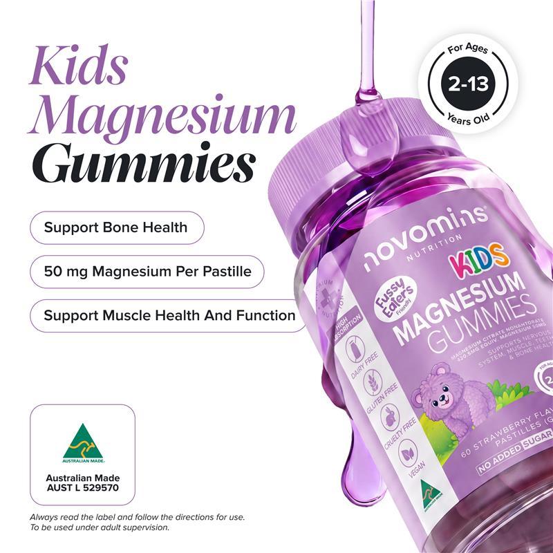 Novomins Kids Magnesium 60 Gummies