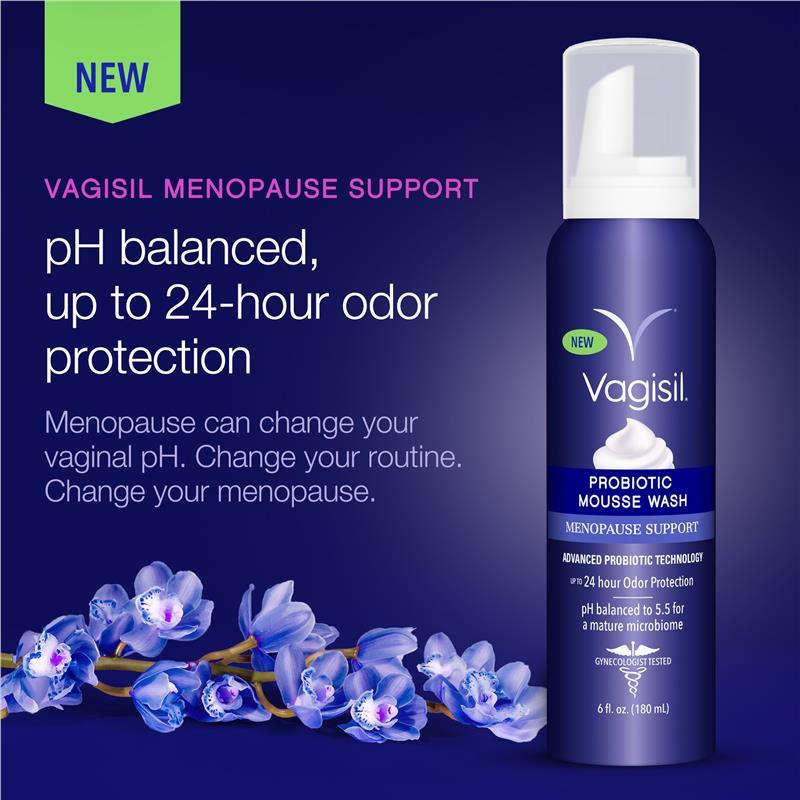 Vagisil Menopause Mousse Wash 180ml