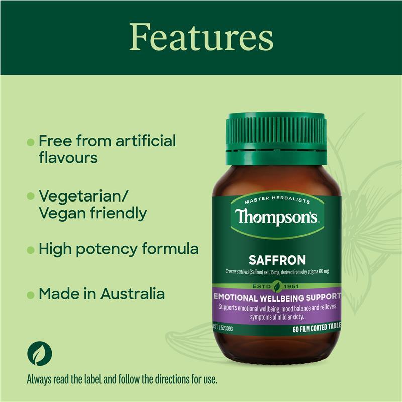 Thompsons Saffron 60 Tablets