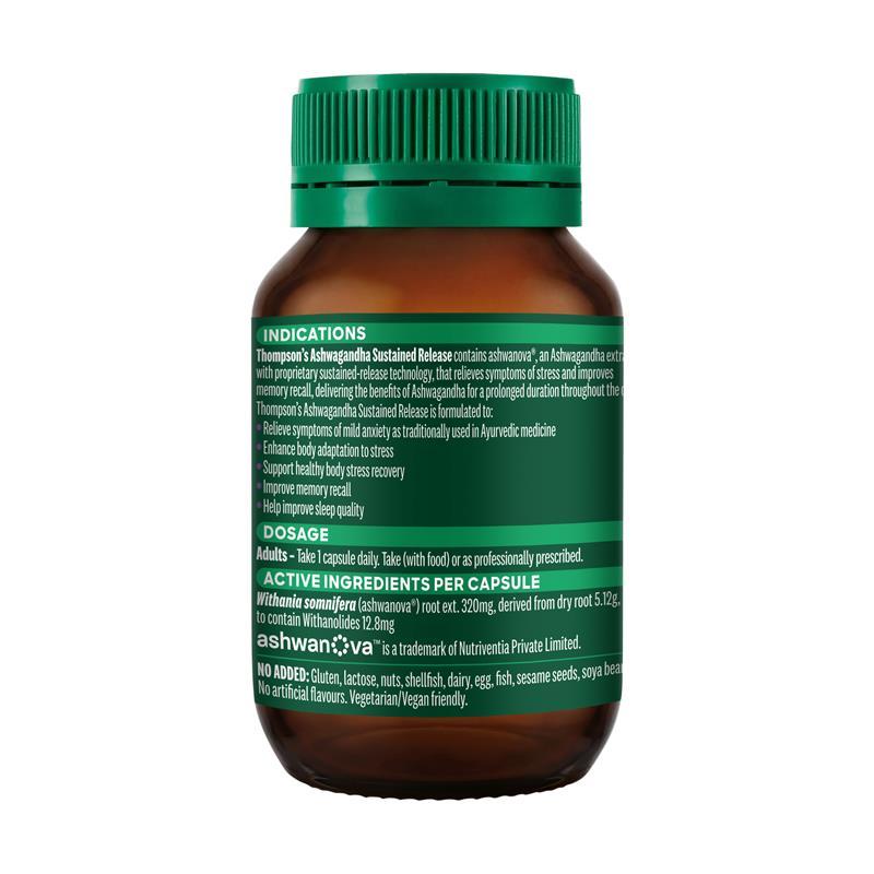 Thompsons Ashwagandha Sustained Release 30 Capsules