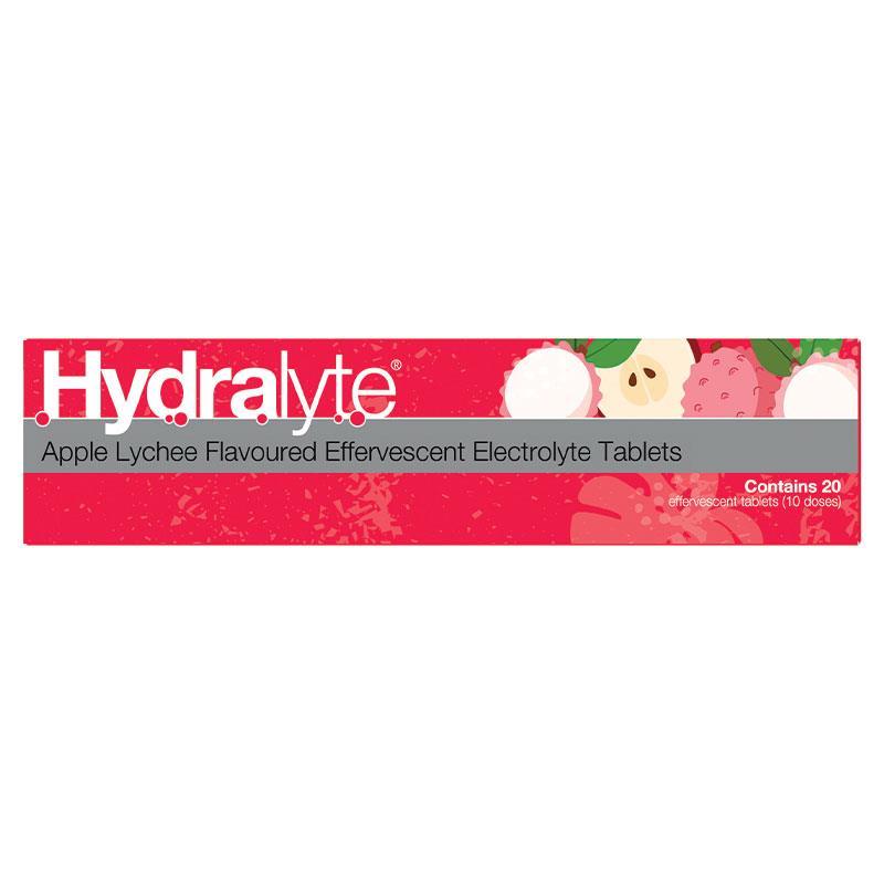 Hydralyte Apple Lychee 20 Effervescent Tablets