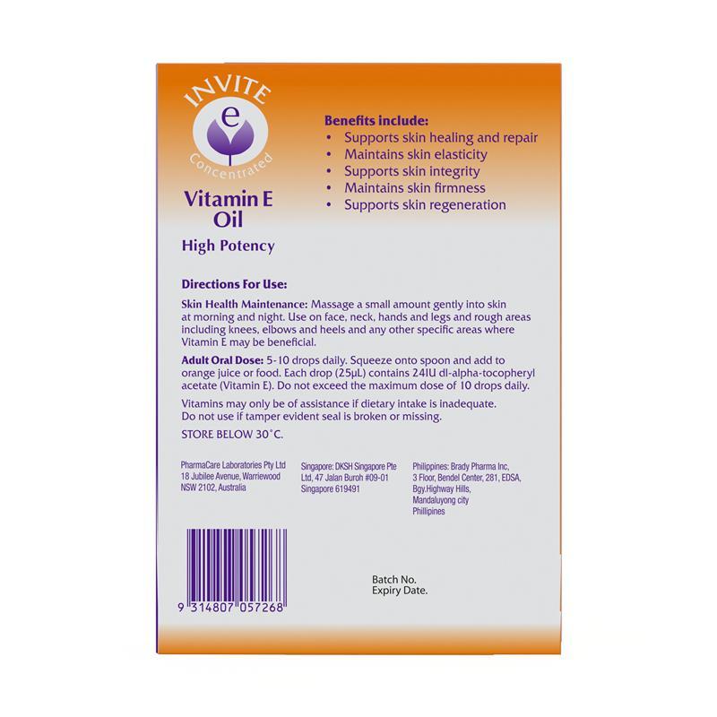 Invite E Vitamin E Pure Oil 30ml