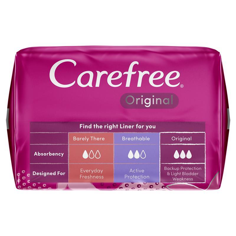 Carefree Original Shower Fresh Scented Panty Liners 30 Pack