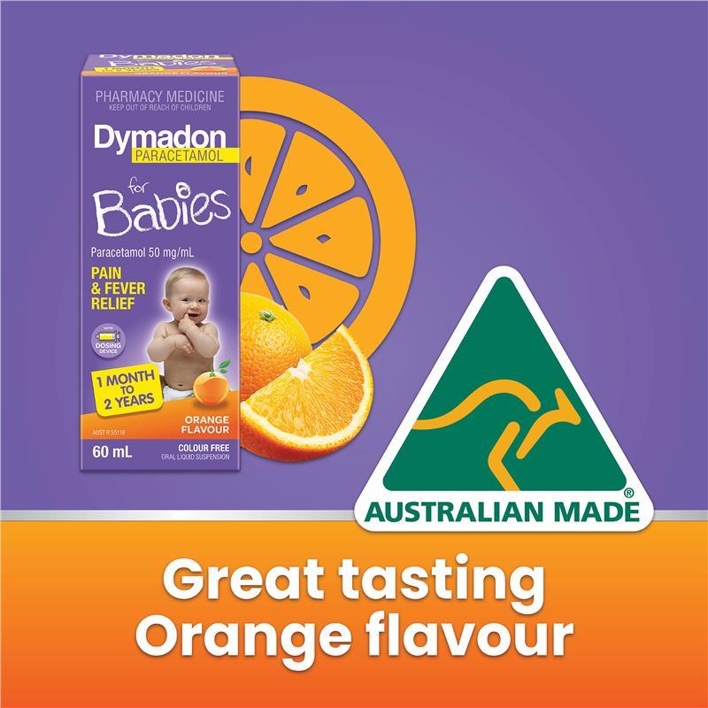 Dymadon for Babies Orange 1 month - 2 years 60mL
