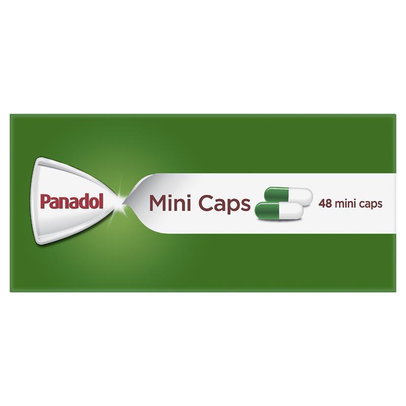 Panadol Paracetamol Pain Relief Mini Capsules 48 Capsules