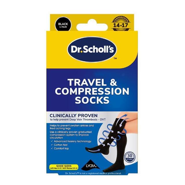 Scholl Travel and Compression Socks Natural Large