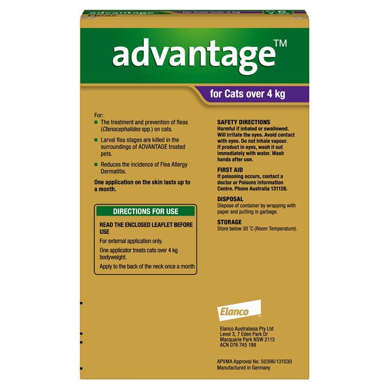 Advantage for Cats over 4kg 6 pack