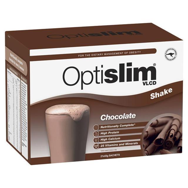 Optislim VLCD Meal Replacement Shake Choc Mint 21x43g Sachets