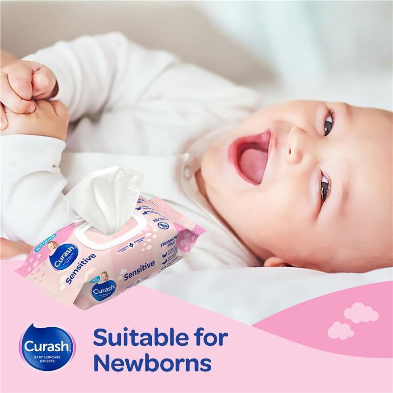 Curash Baby Sensitive Wipes 80 Pack