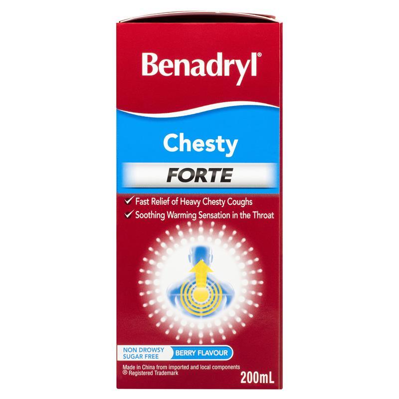 Benadryl Chesty Forte Cough Liquid Berry Flavour 200mL