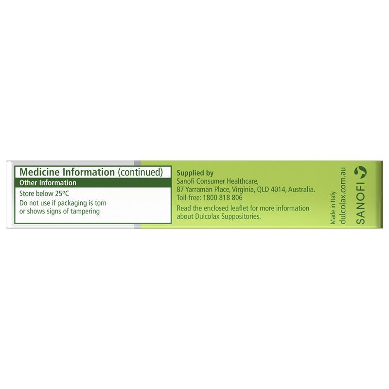 Dulcolax Laxatives Suppositories for Constipation Relief 10 Pack