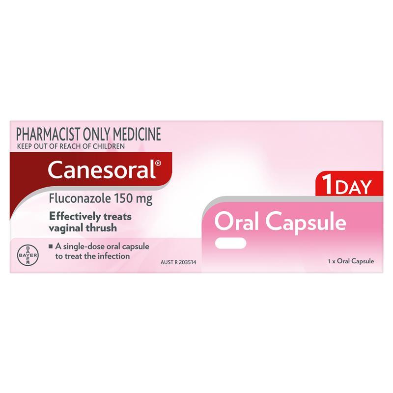 Canesoral Thrush Treatment 150mg Capsule 1 - Fluconazole (S3)