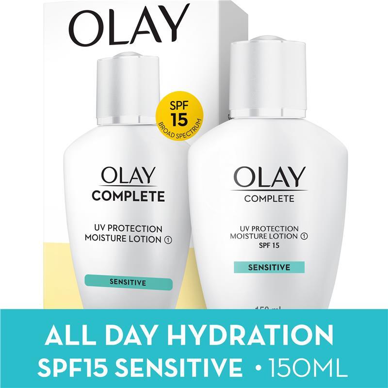 Olay Complete UV Protection Moisturiser Lotion Sensitive SPF15 150mL
