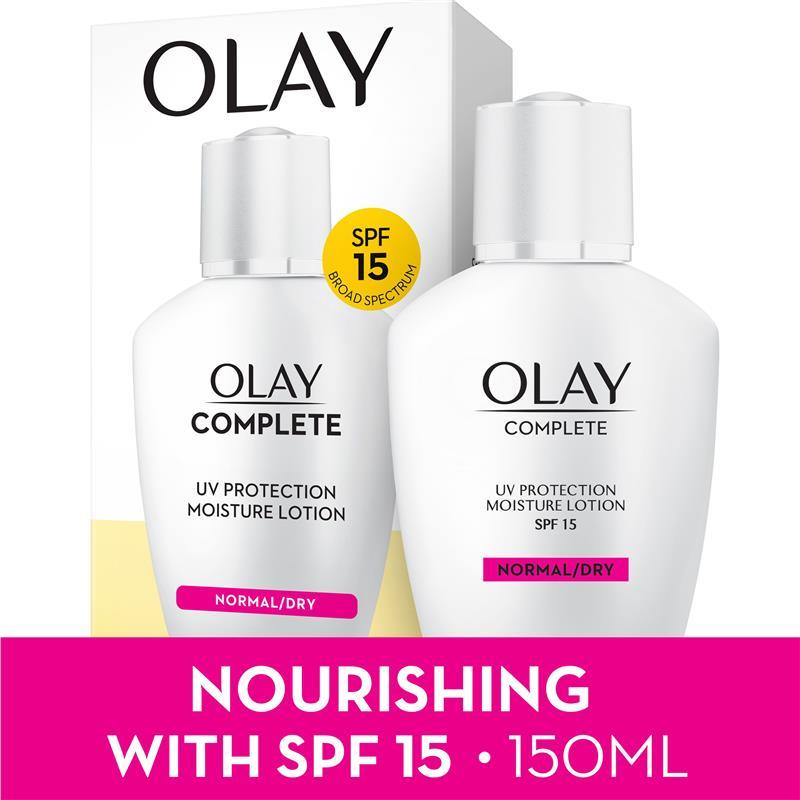 Olay Complete UV Protection Moisturiser Lotion Normal/Dry SPF15 150mL