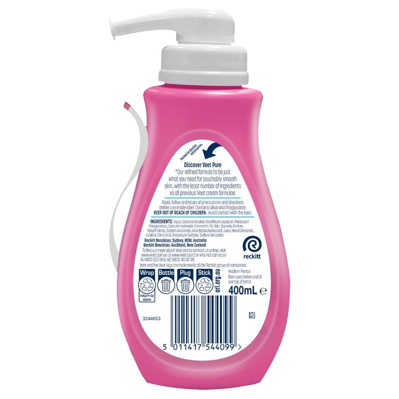Veet Pure Hair Removal Cream Legs And Body Sensitive Skin 400ml