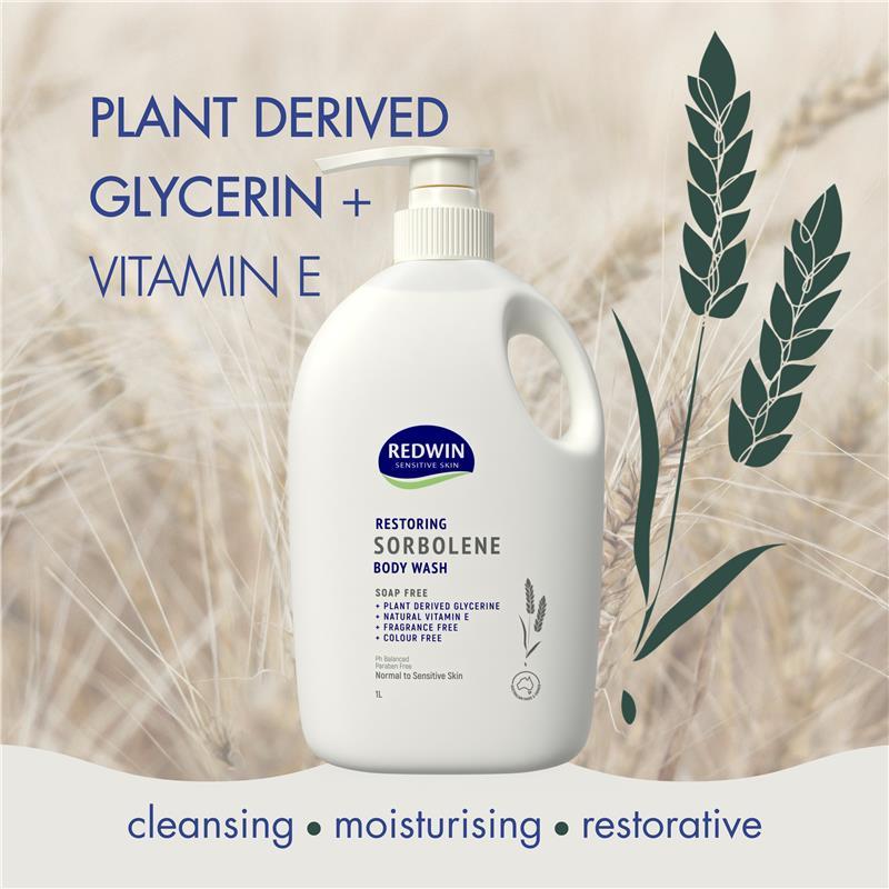 Redwin Sorbolene Body Wash with Vitamin E 1 Litre
