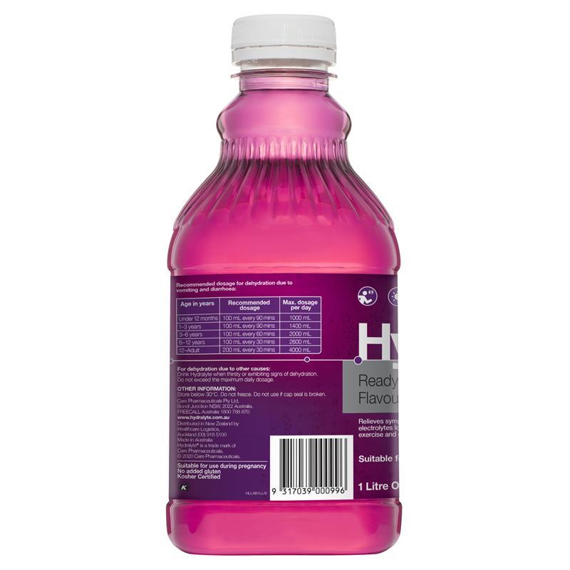 Hydralyte Liquid Apple Blackcurrant 1 Litre
